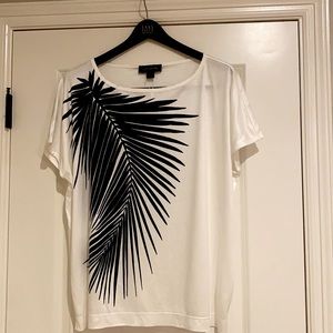 St. John Sport Palm Navy/WhiteTop, Size Medium